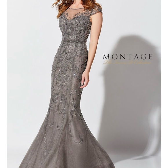 Dark Gray Evening Gown - Gorgeous Mother of the Bride Dress - joarbit.com